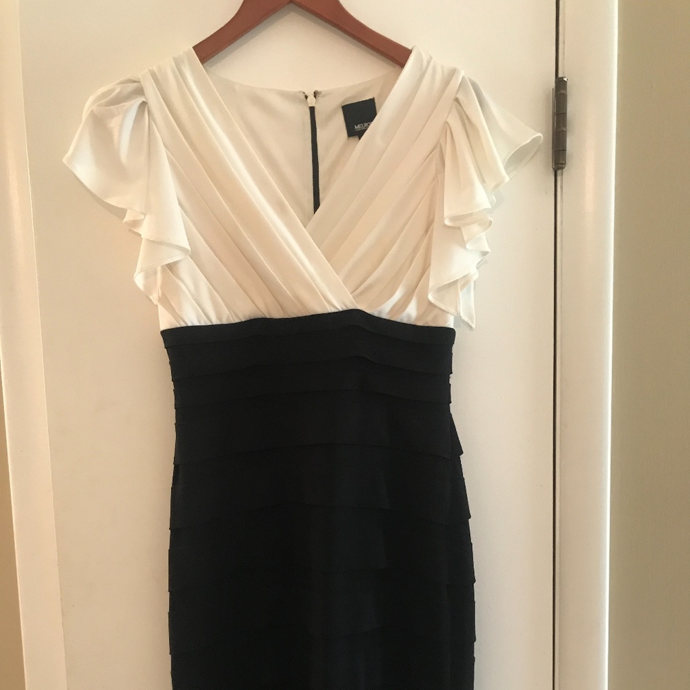 black and white semi-formal dress by melrose